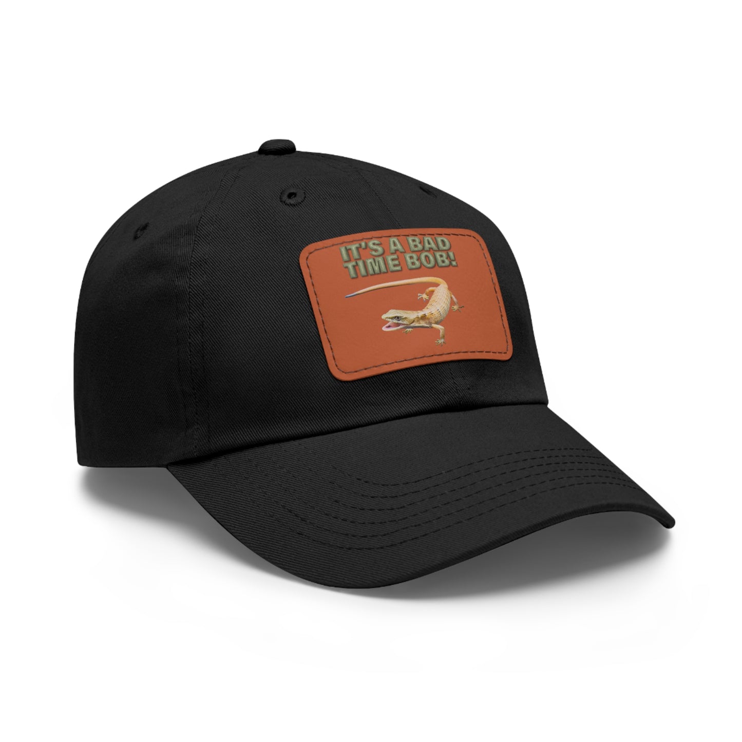 RidgeBrand ‘Bad Time Bob’ Leather Patch Dad Hat