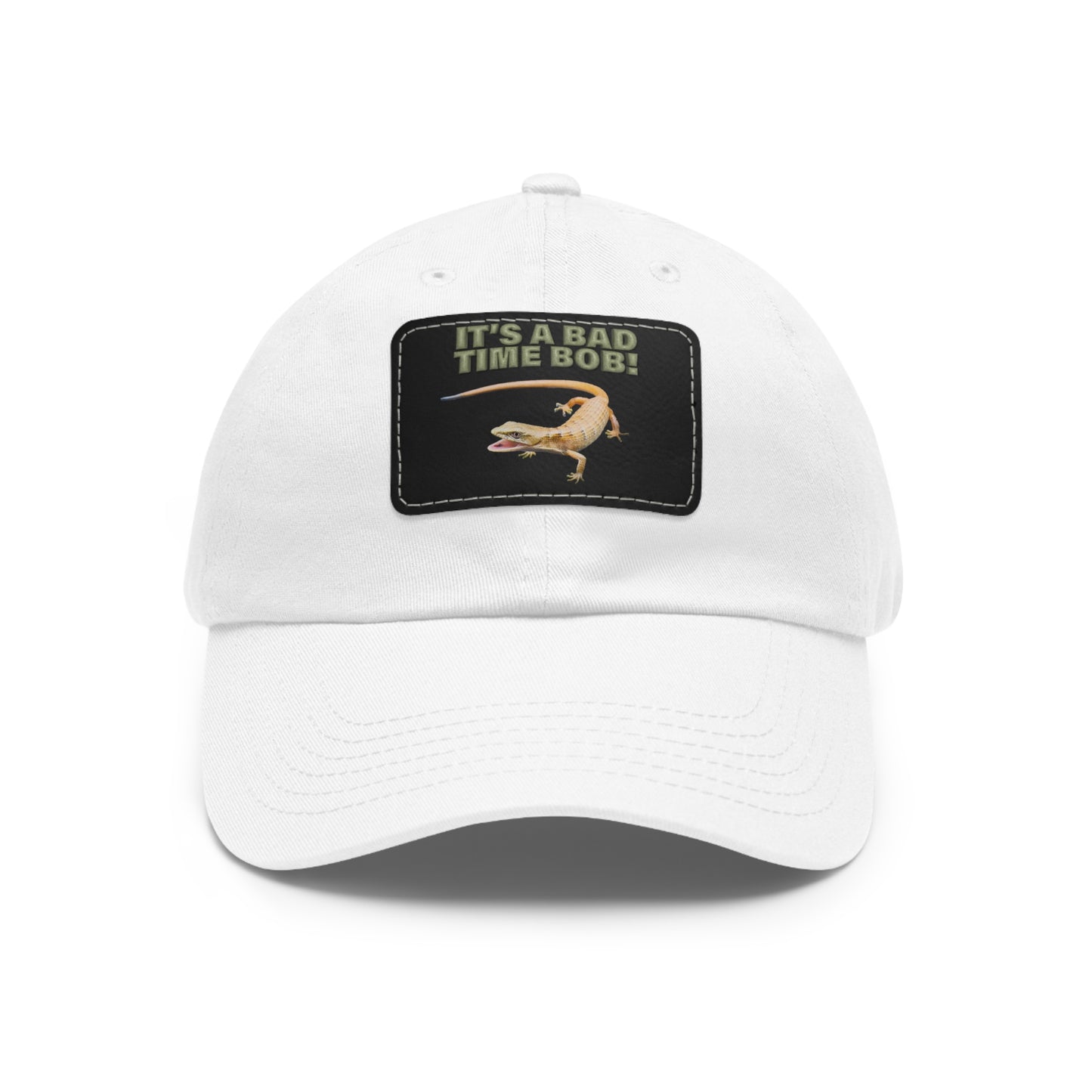 RidgeBrand ‘Bad Time Bob’ Leather Patch Dad Hat