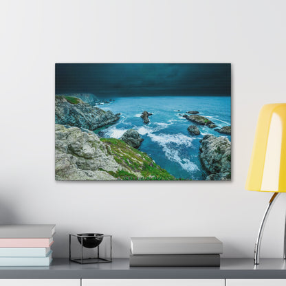 Serene Coastal Landscape Canvas Wall Art