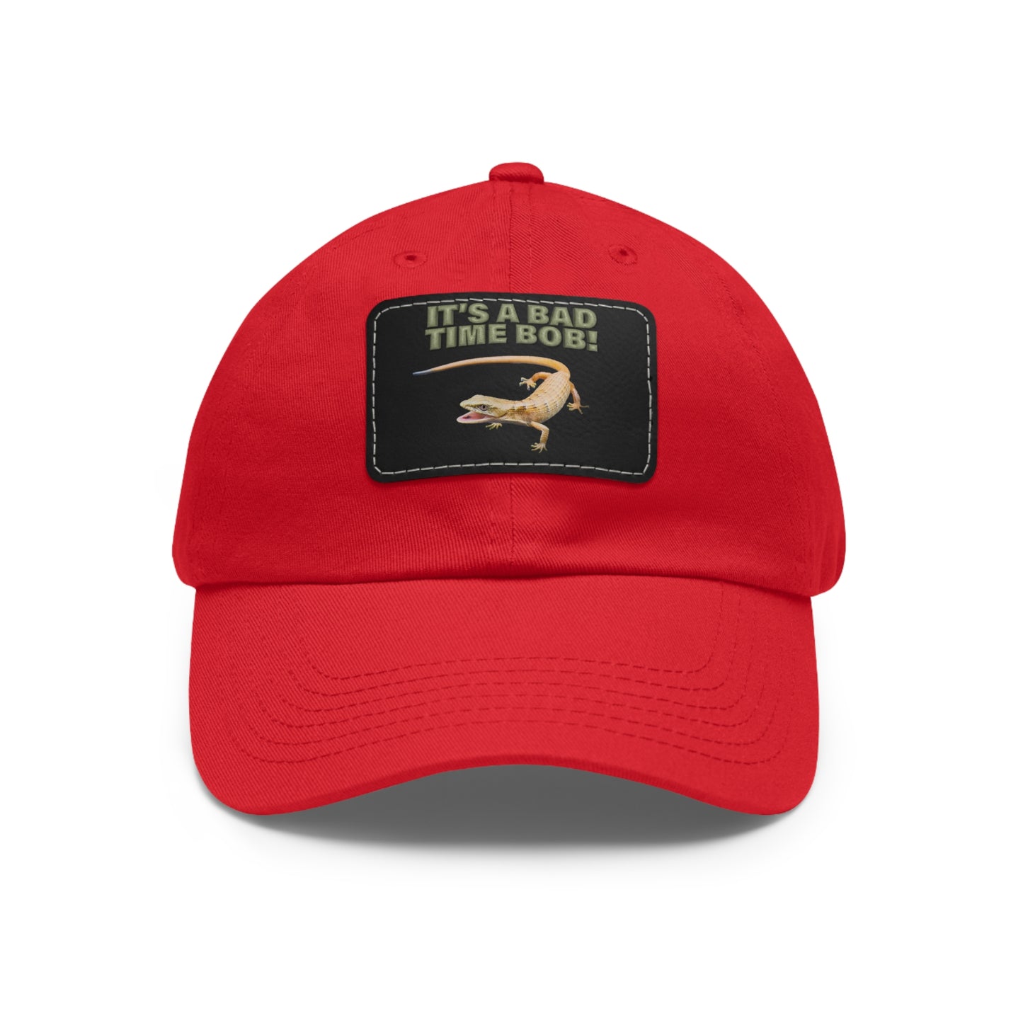 RidgeBrand ‘Bad Time Bob’ Leather Patch Dad Hat