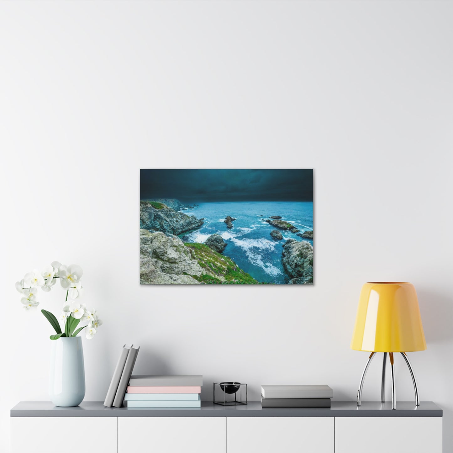 Serene Coastal Landscape Canvas Wall Art