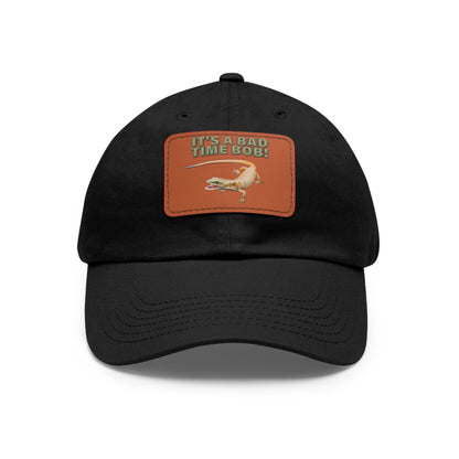 RidgeBrand ‘Bad Time Bob’ Leather Patch Dad Hat