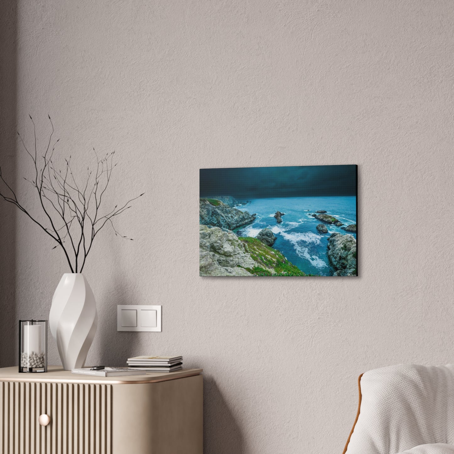 Serene Coastal Landscape Canvas Wall Art