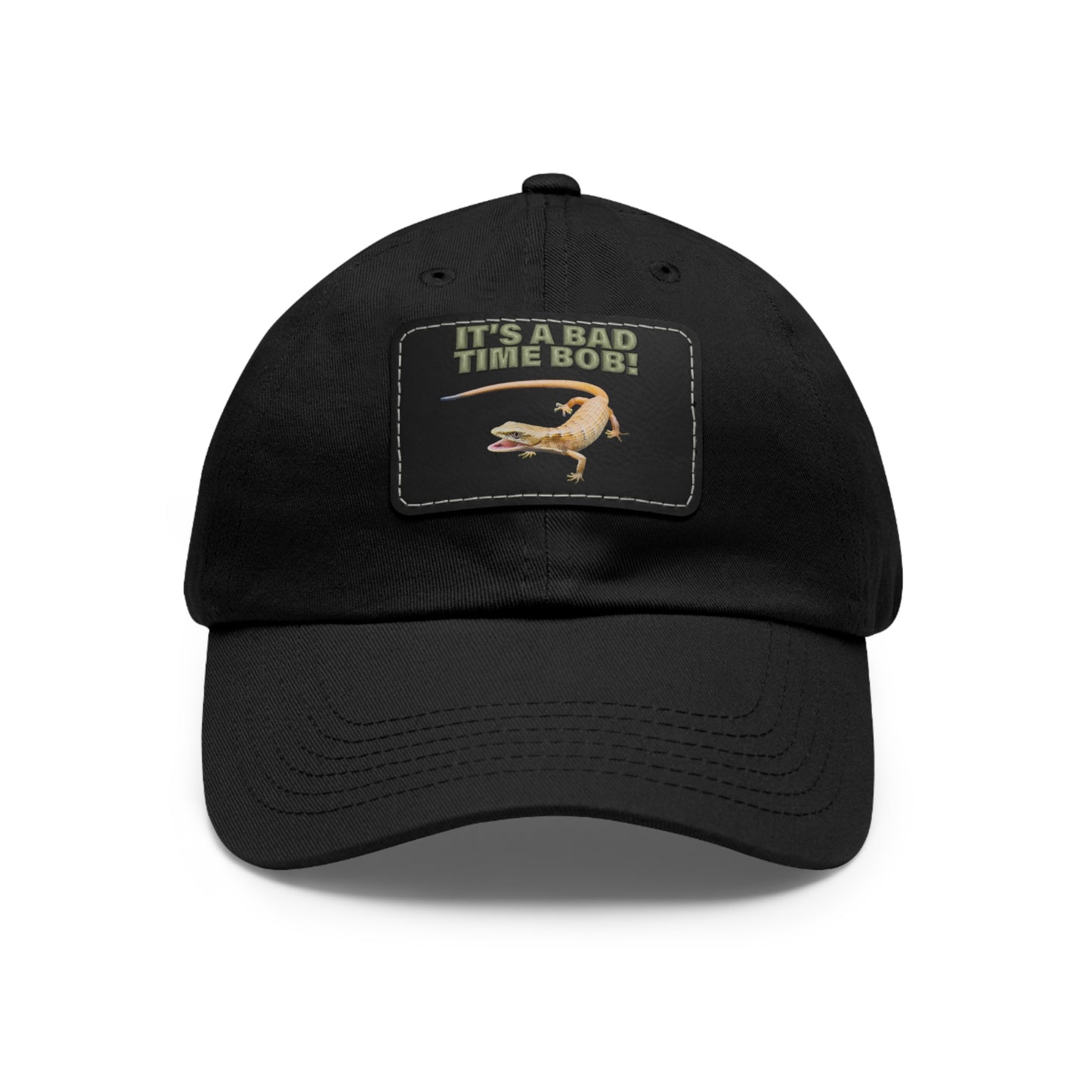 RidgeBrand ‘Bad Time Bob’ Leather Patch Dad Hat