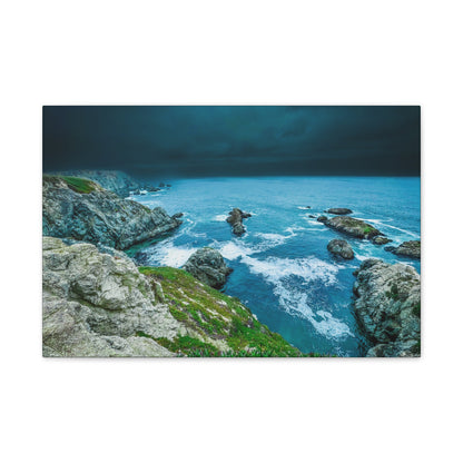 Serene Coastal Landscape Canvas Wall Art