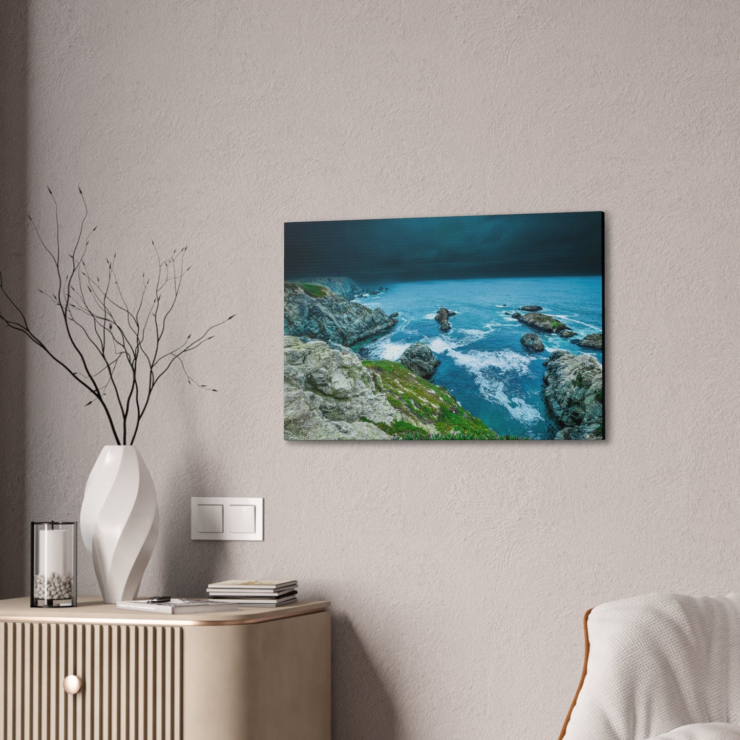 Serene Coastal Landscape Canvas Wall Art